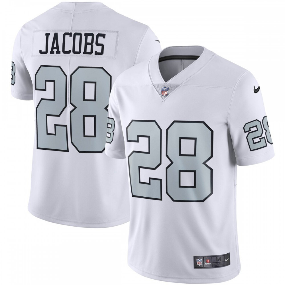 Josh Jacobs Las Vegas Raiders Nike Vapor Untouchable Color Rush Limited Player Jersey - White-League Wear Hub