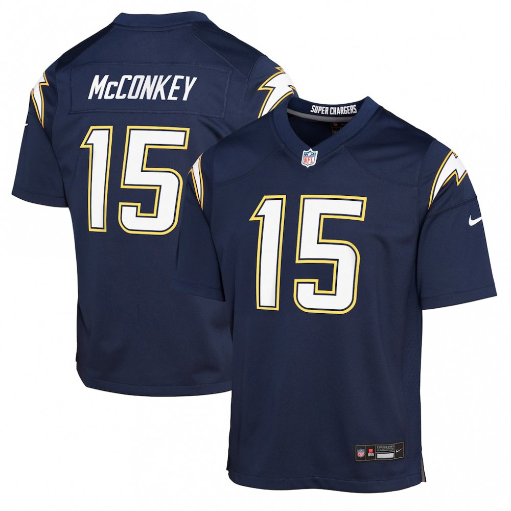 Ladd McConkey Los Angeles Chargers Nike Youth Alternate Super Chargers Game Player Jersey - Navy-League Wear Hub