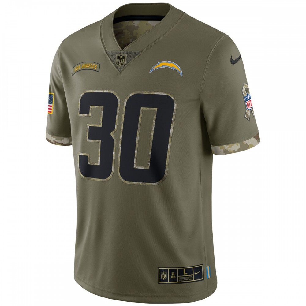 Austin Ekeler Los Angeles Chargers Nike 2022 Salute To Service Limited Jersey - Olive-League Wear Hub