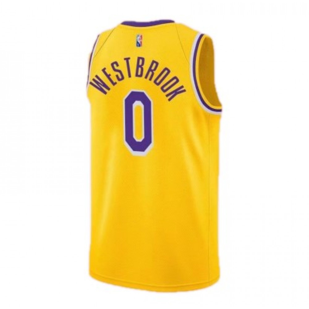 Men's Los Angeles Lakers Russell Westbrook #0 Nike Gold 21/22 Swingman Jersey - Icon Edition-League Wear Hub