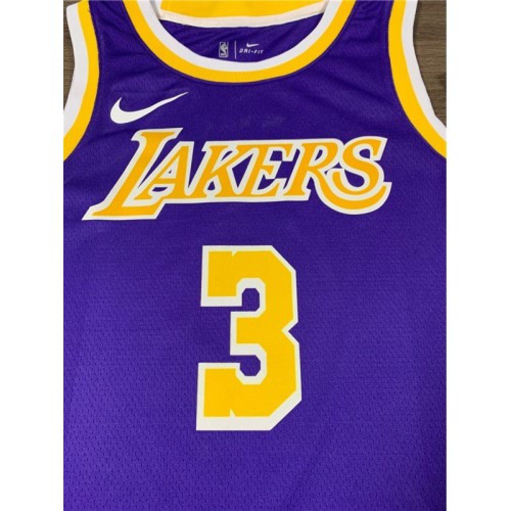 Men's Los Angeles Lakers Anthony Davis #3 Purple Swingman Jersey - Statement Edition-League Wear Hub