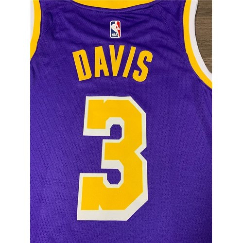 Men's Los Angeles Lakers Anthony Davis #3 Purple Swingman Jersey - Statement Edition-League Wear Hub