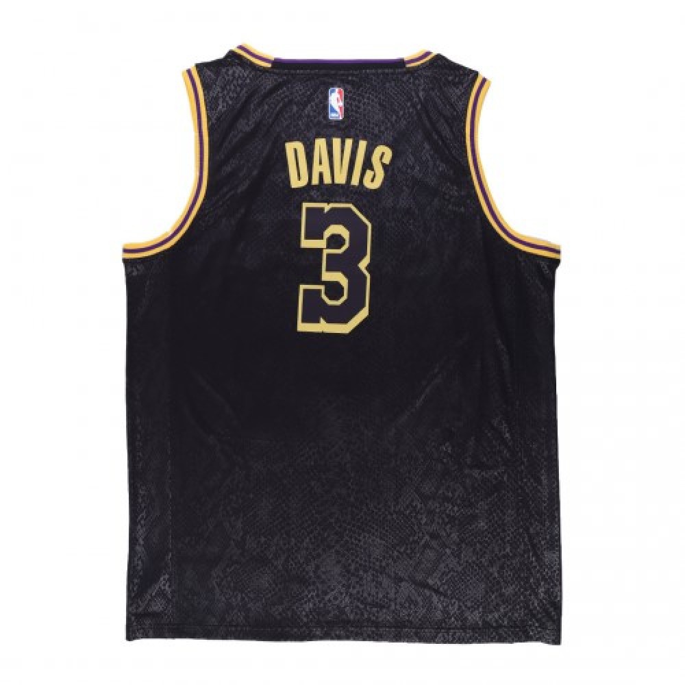 Men's Los Angeles Lakers Anthony Davis #3 Black Swingman Jersey - City Edition-League Wear Hub