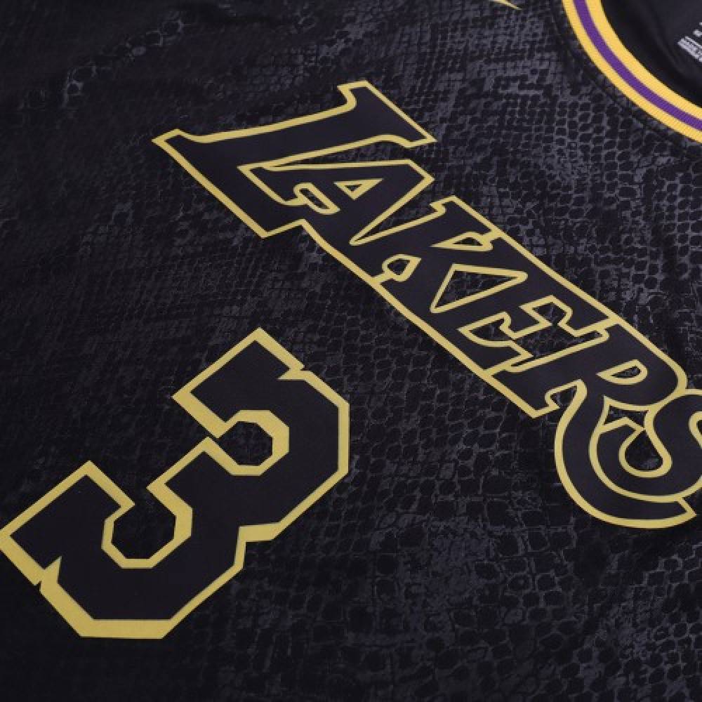 Men's Los Angeles Lakers Anthony Davis #3 Black Swingman Jersey - City Edition-League Wear Hub