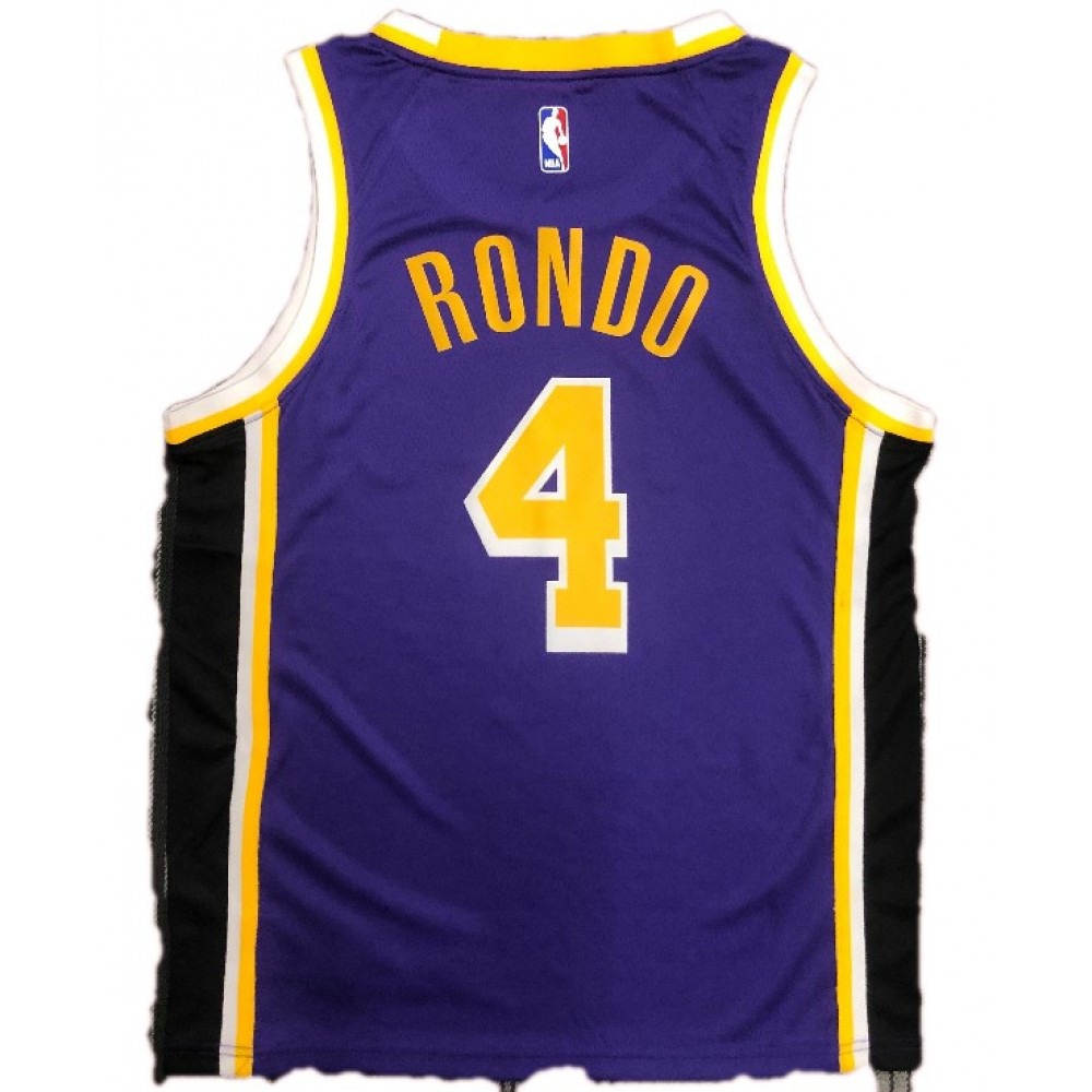 Men's Los Angeles Lakers Rajon Rondo #4 Jordan Purple Swingman NBA Jersey - Statement Edition-League Wear Hub