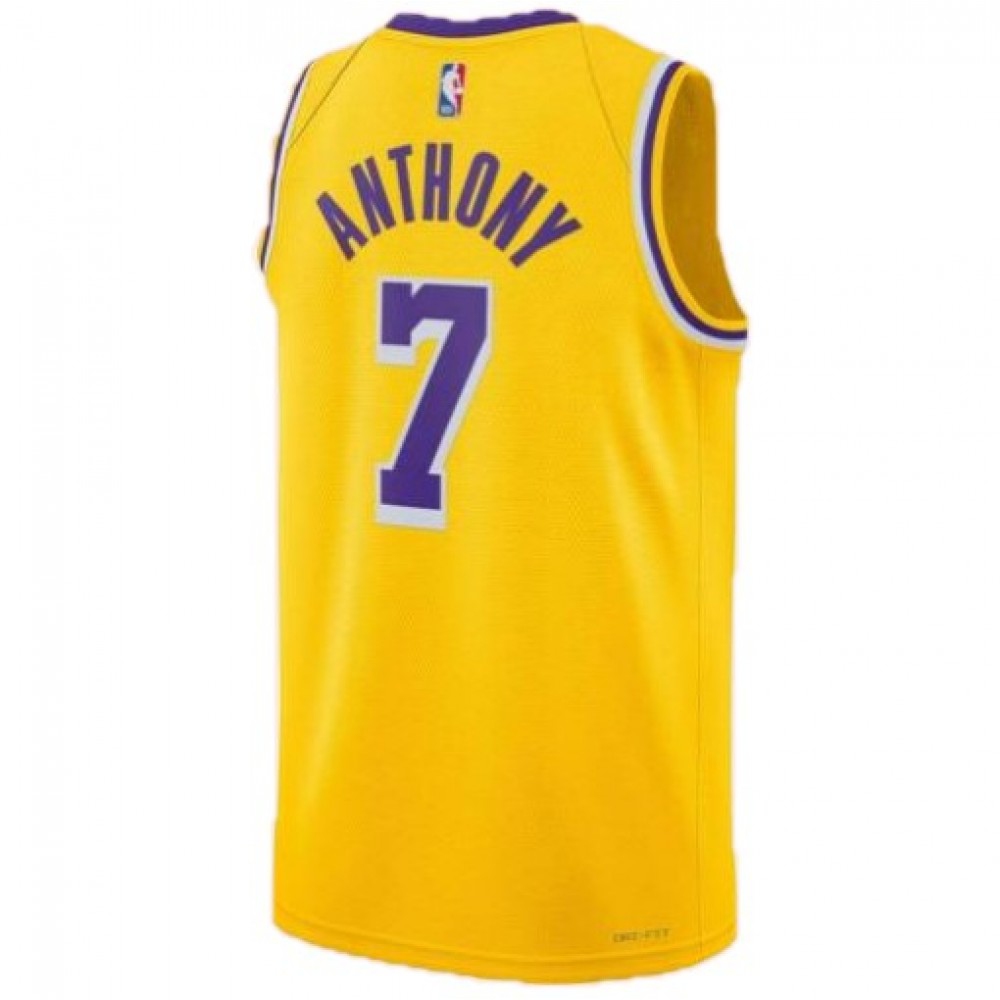 Men's Los Angeles Lakers Carmelo Anthony #7 Nike Gold 21/22 Swingman Jersey - Icon Edition-League Wear Hub