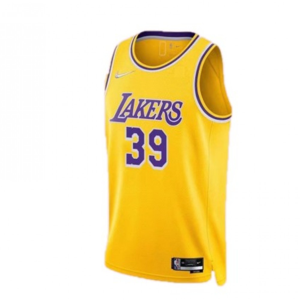 Men's Los Angeles Lakers Dwight Howard #39 Nike Gold 21/22 Swingman Jersey - Icon Edition-League Wear Hub