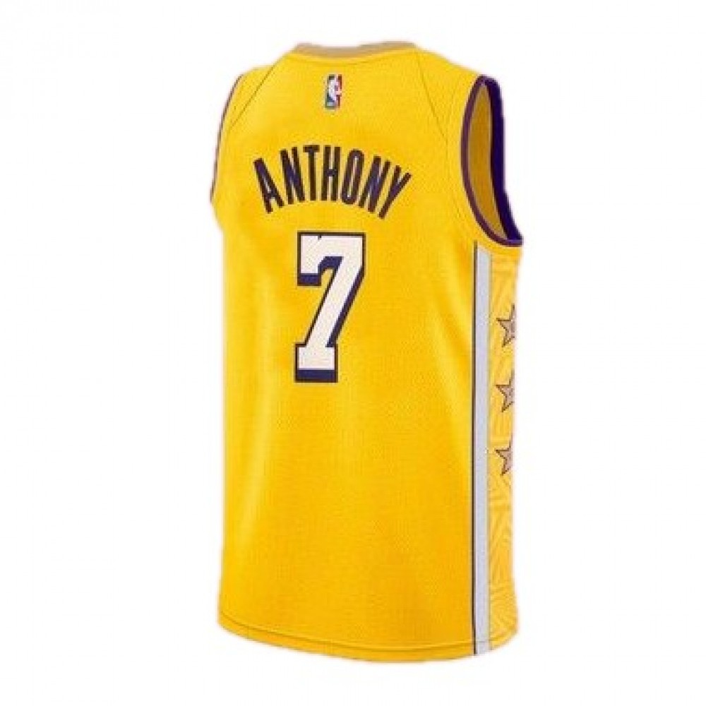 Men's Los Angeles Lakers Carmelo Anthony #7 Nike Yellow Swingman NBA Jersey - City Edition-League Wear Hub