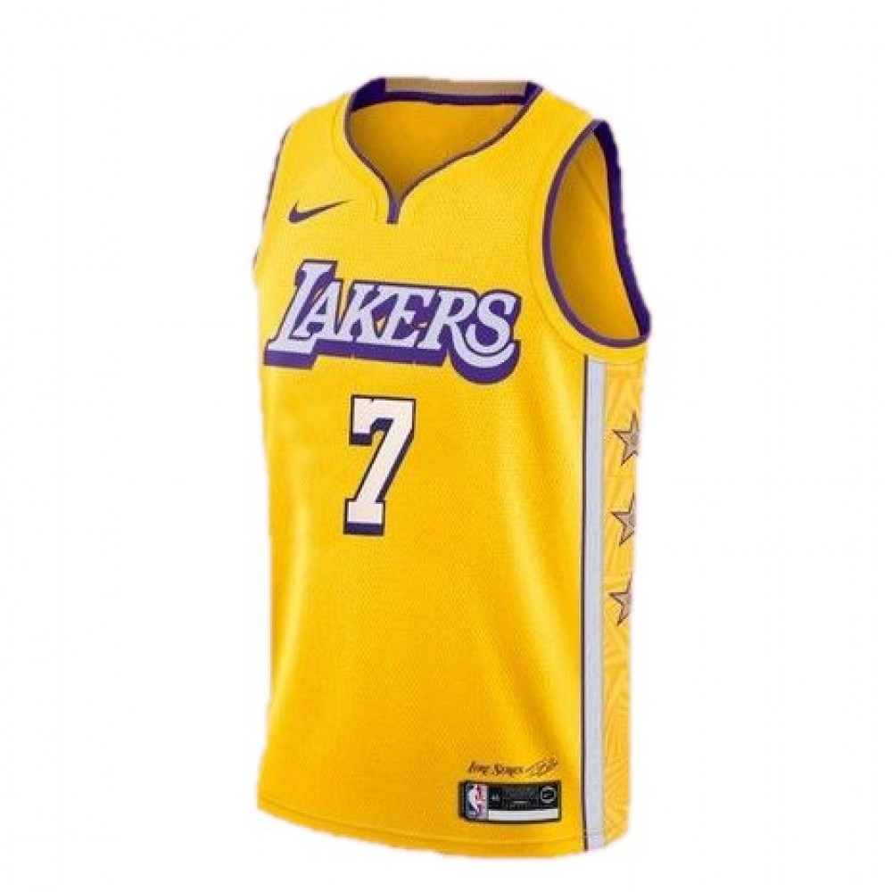 Men's Los Angeles Lakers Carmelo Anthony #7 Nike Yellow Swingman NBA Jersey - City Edition-League Wear Hub
