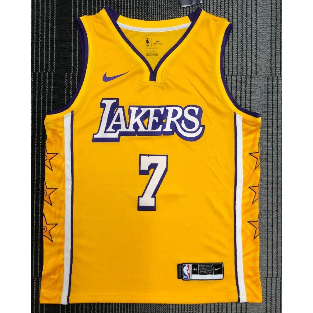 Men's Los Angeles Lakers Carmelo Anthony #7 Nike Yellow Swingman NBA Jersey - City Edition-League Wear Hub
