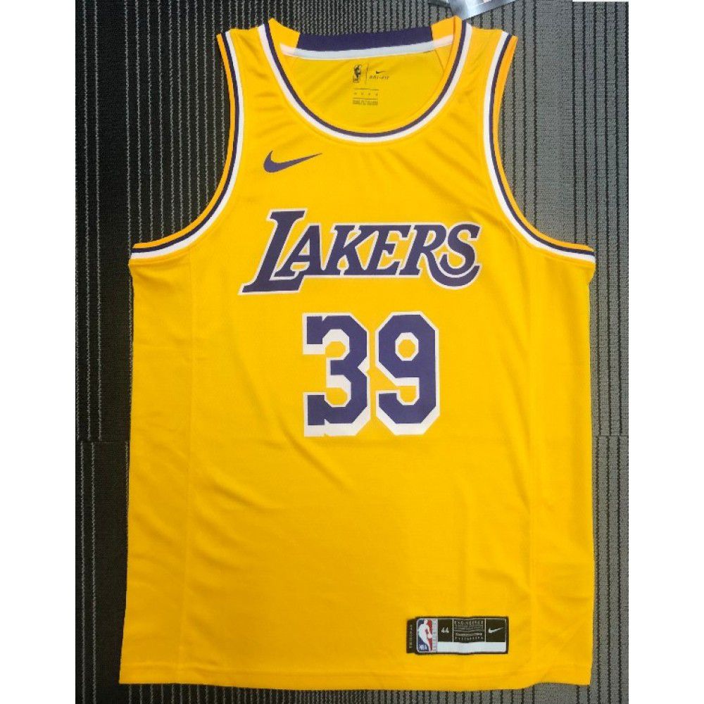 Men's Los Angeles Lakers Dwight Howard #39 Gold Swingman NBA Jersey - Icon Edition-League Wear Hub