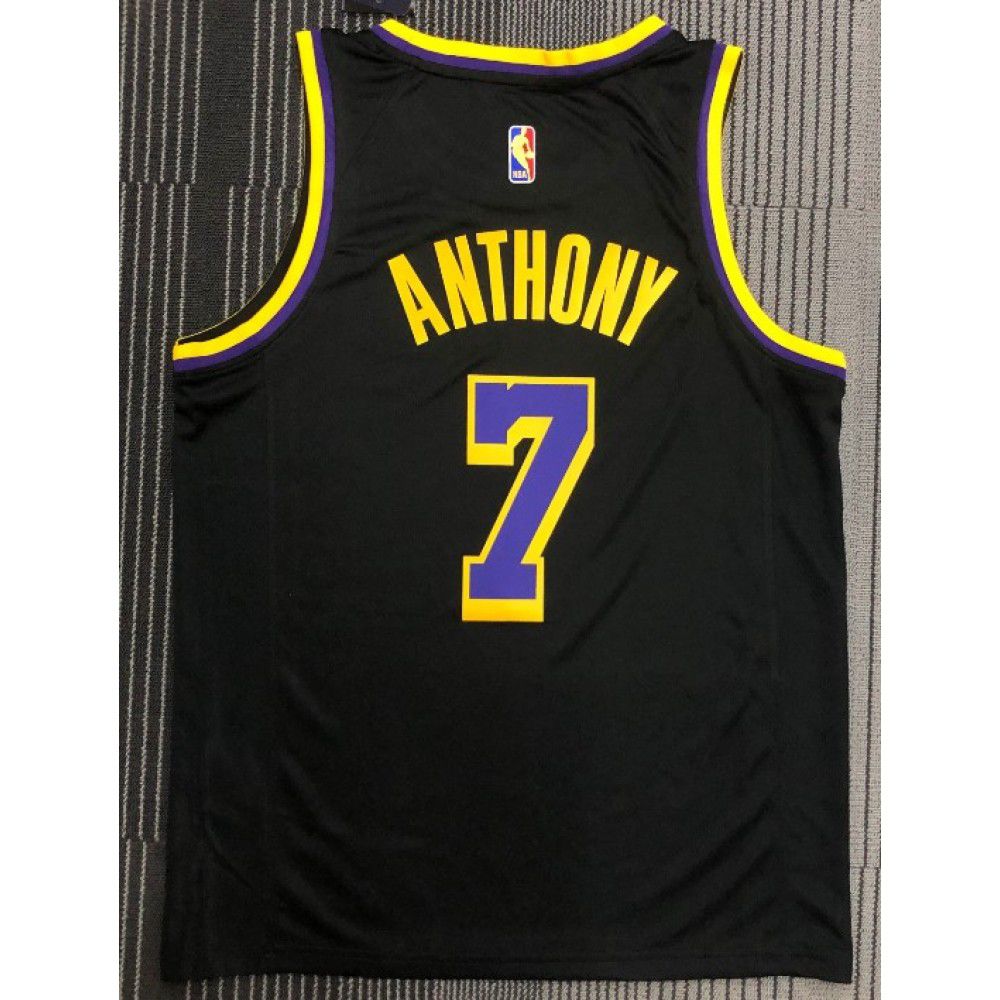 Men's Los Angeles Lakers Carmelo Anthony #7 Nike Black 20/21 Swingman Jersey – Earned Edition-League Wear Hub