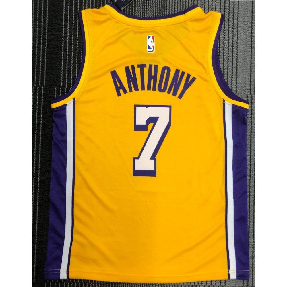 Men's Los Angeles Lakers Carmelo Anthony #7 Nike Yellow Swingman Jersey - Icon Edition-League Wear Hub
