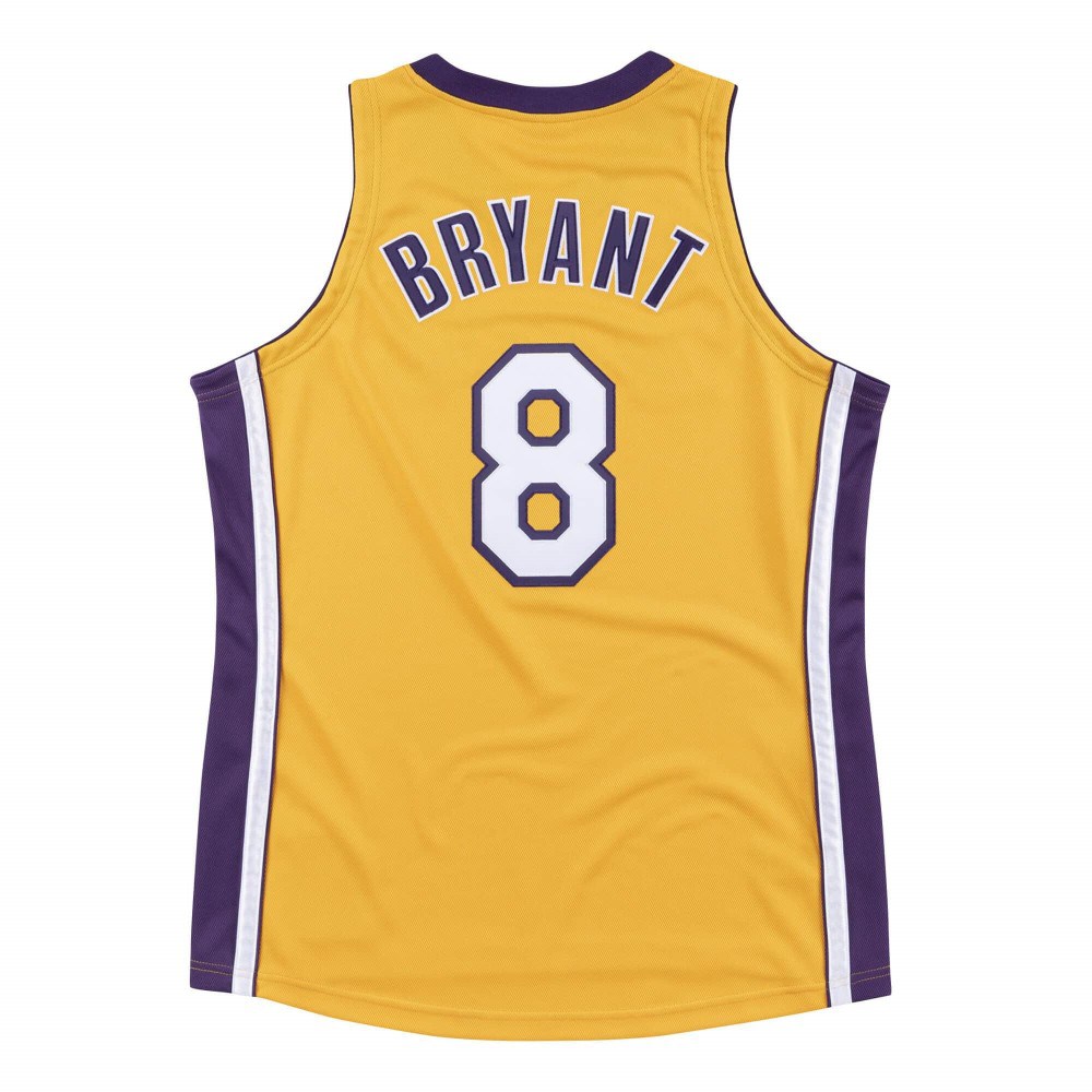 Men's Los Angeles Lakers Home Final Kobe Bryant #8 Throwback Yellow 99/00 Hardwood Jersey-League Wear Hub
