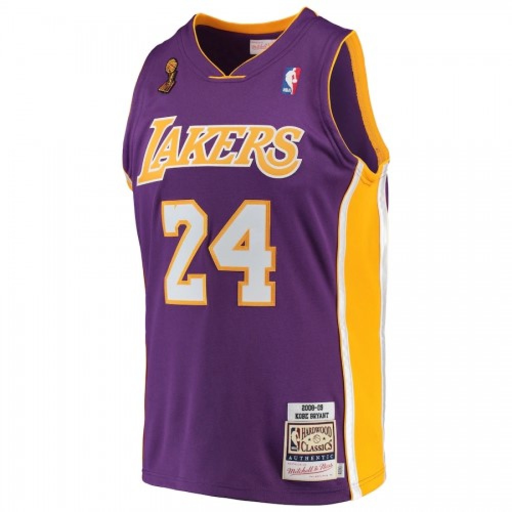 Men's Los Angeles Lakers Road Final Kobe Bryant #24 Throwback Purple 08-09 Hardwood Jersey-League Wear Hub