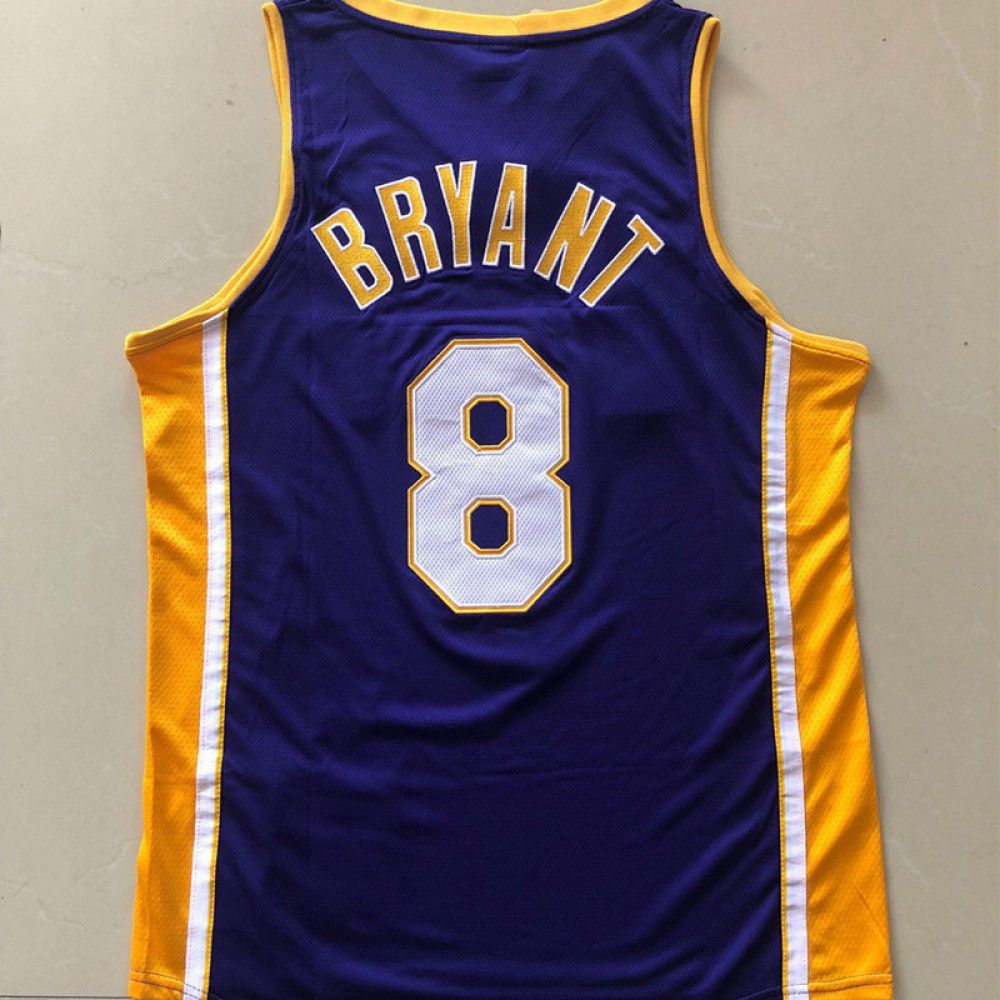 Men's Los Angeles Lakers Kobe Bryant #8 Purple 00-01 Hardwood Classics Jersey-League Wear Hub