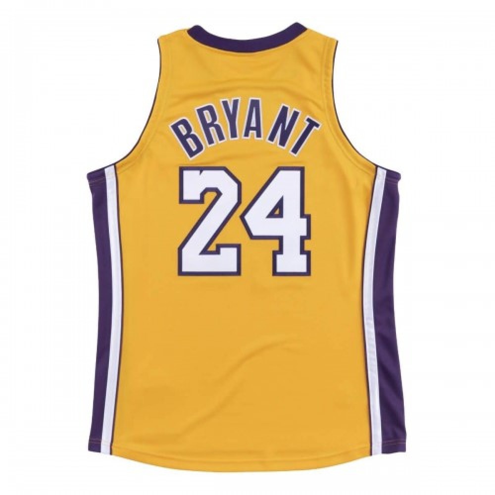 Men's Los Angeles Lakers Finals Kobe Bryant #24 Yellow 08-09 Hardwood Classics Jersey-League Wear Hub