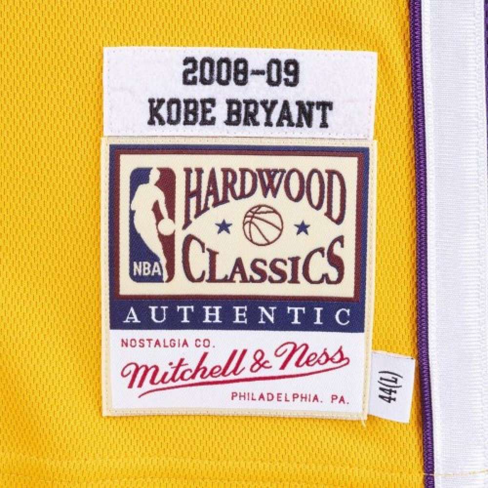 Men's Los Angeles Lakers Finals Kobe Bryant #24 Yellow 08-09 Hardwood Classics Jersey-League Wear Hub