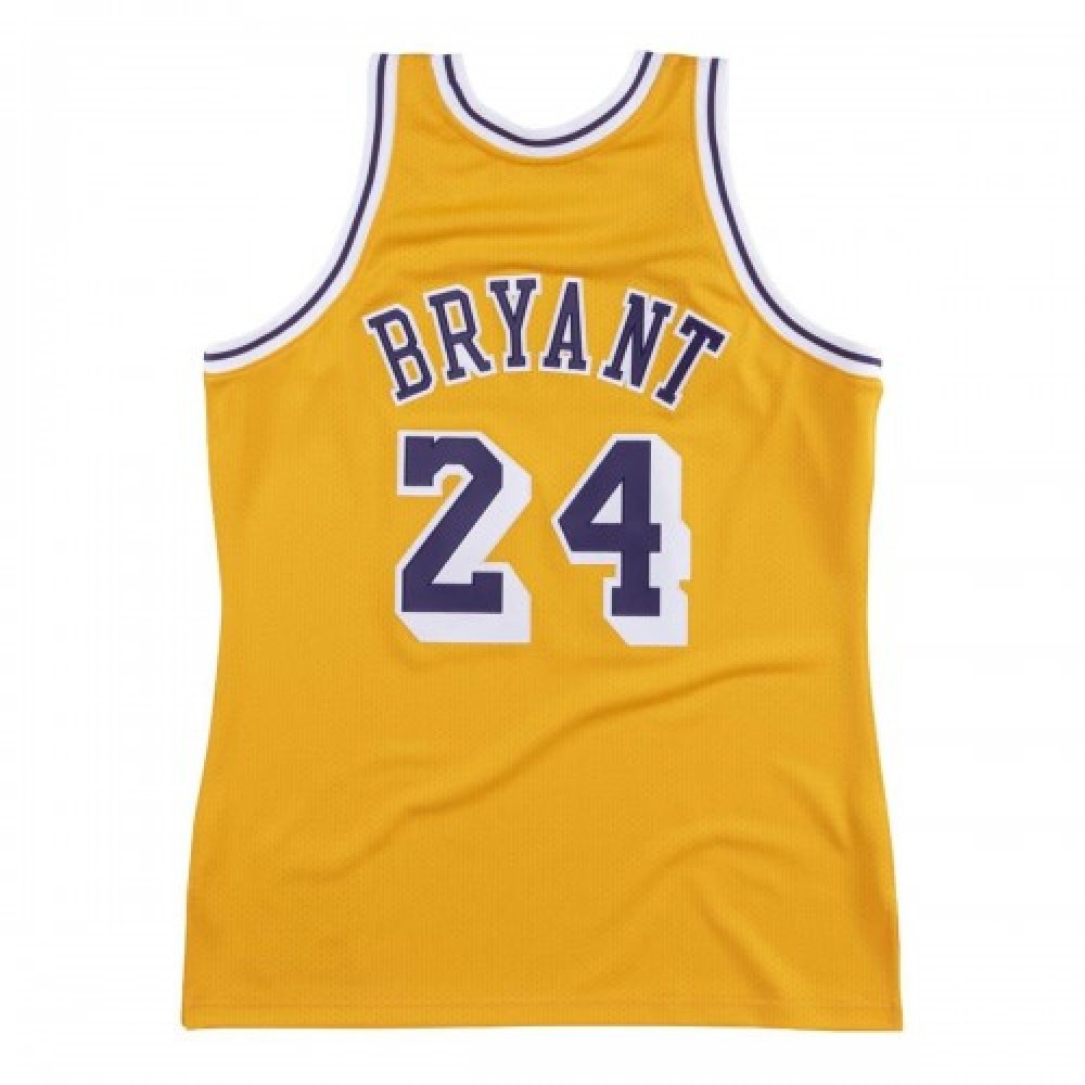 Men's Los Angeles Lakers Kobe Bryant #24 Throwback Yellow 07/08 Hardwood Classics Jersey-League Wear Hub
