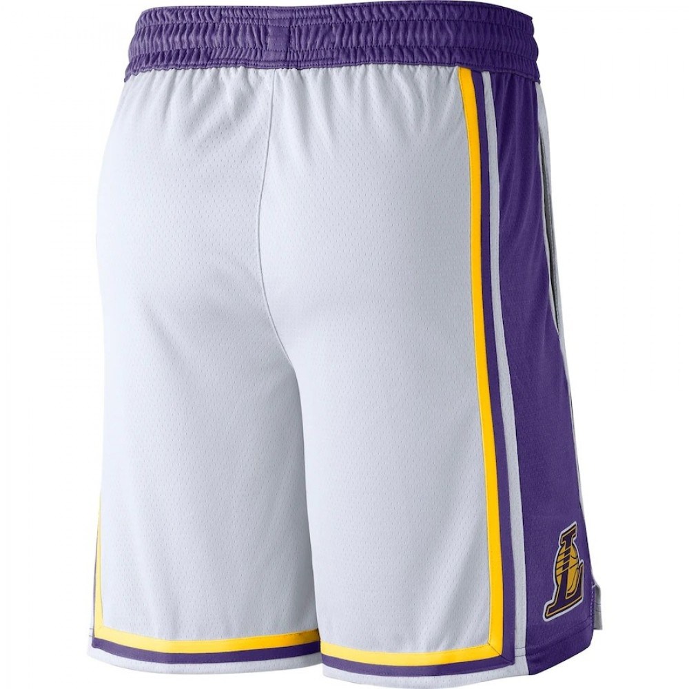 Men's Los Angeles Lakers Nike White 19/20 Swingman Short - Association Edition-League Wear Hub