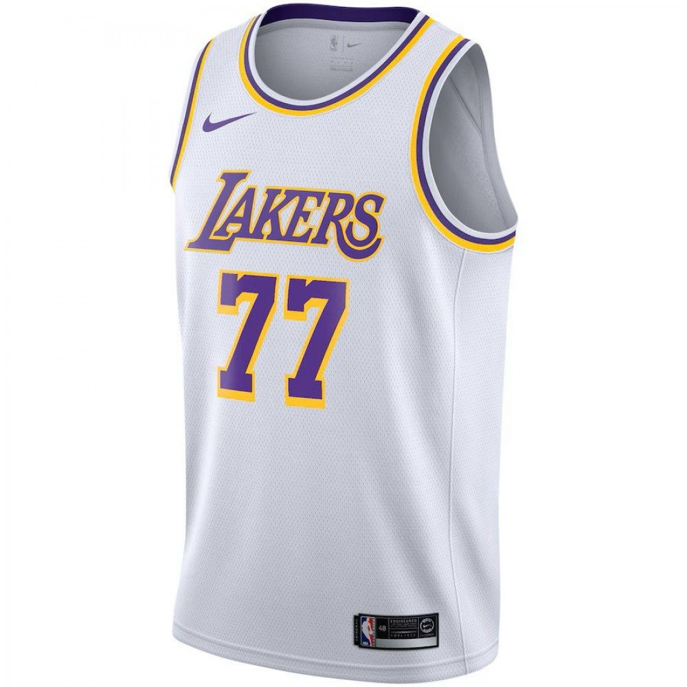 Los Angeles Lakers Youth Nike Association Edition Swingman Jersey - White - Luka Dončić-League Wear Hub