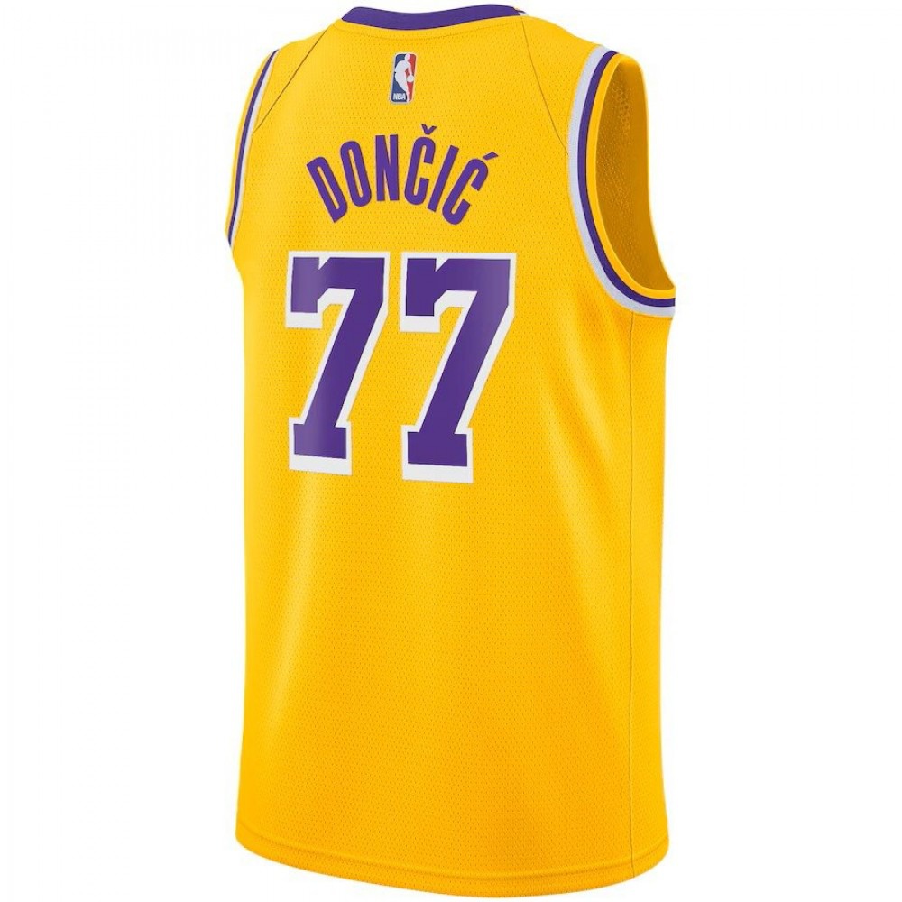 Los Angeles Lakers Youth Nike Icon Edition Swingman Jersey - Gold - Luka Dončić-League Wear Hub