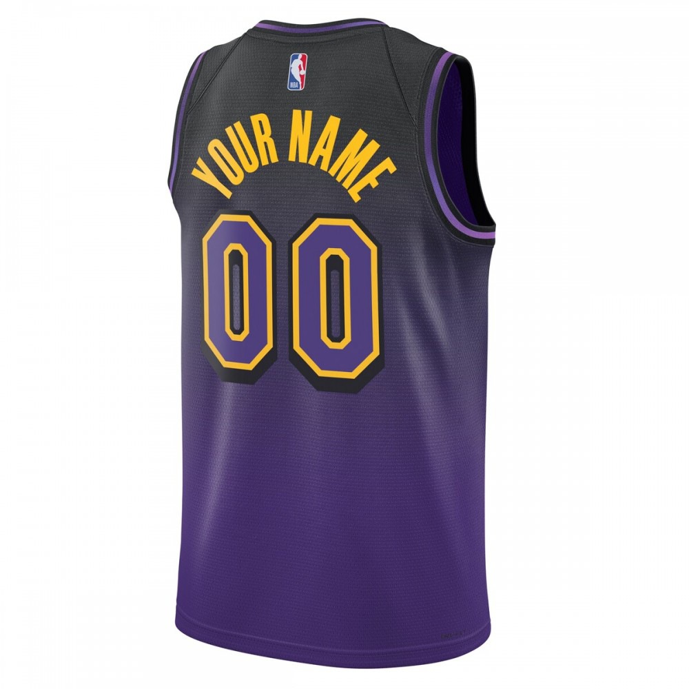 Los Angeles Lakers Nike Unisex 24/25 Custom Swingman Jersey - City Edition - Purple-League Wear Hub