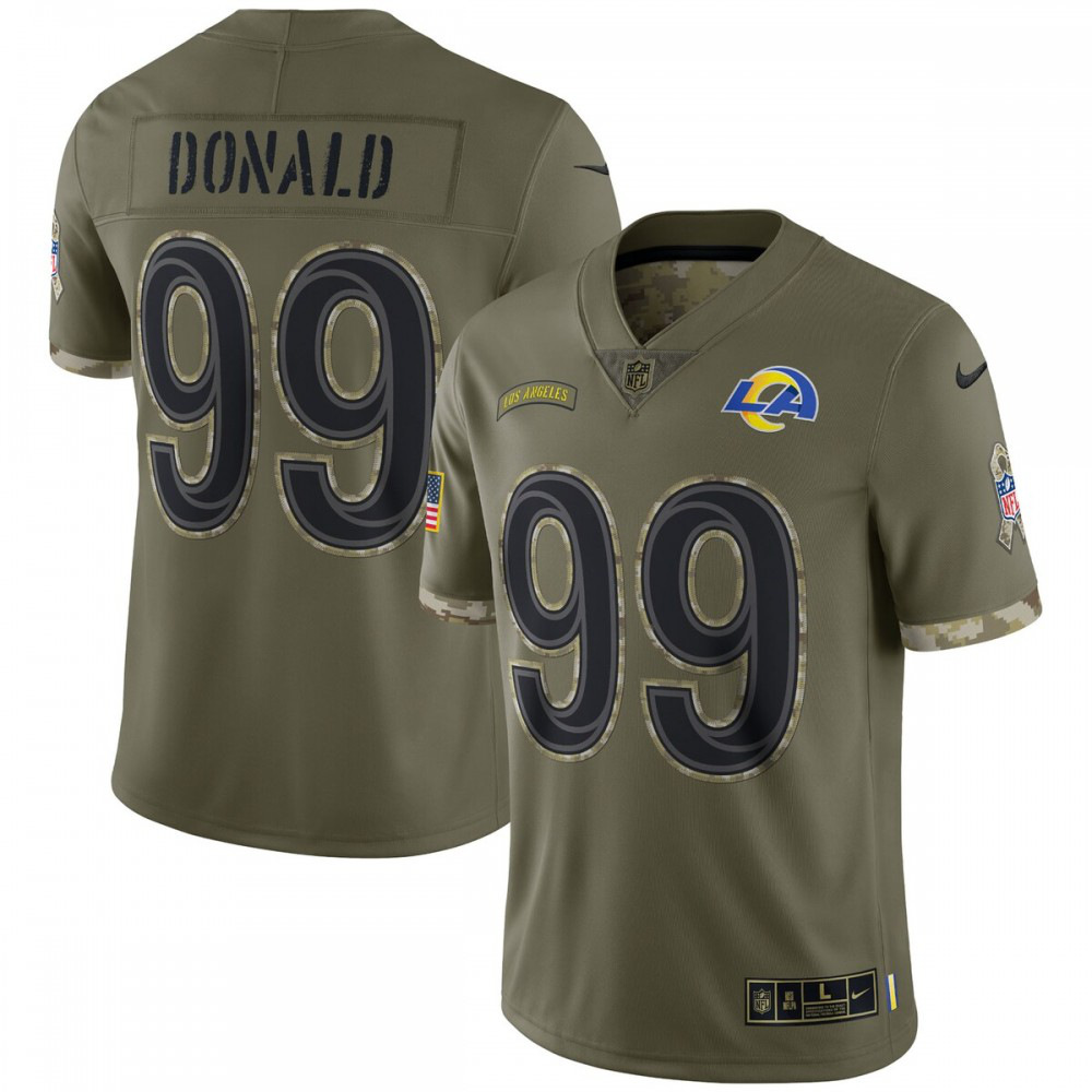 Aaron Donald Los Angeles Rams Nike 2022 Salute To Service Limited Jersey - Olive-League Wear Hub