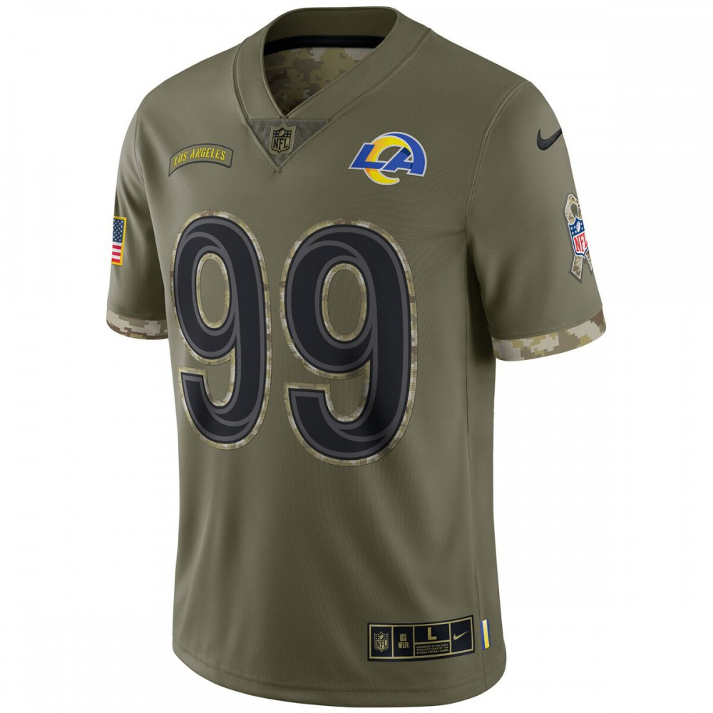 Aaron Donald Los Angeles Rams Nike 2022 Salute To Service Limited Jersey - Olive-League Wear Hub