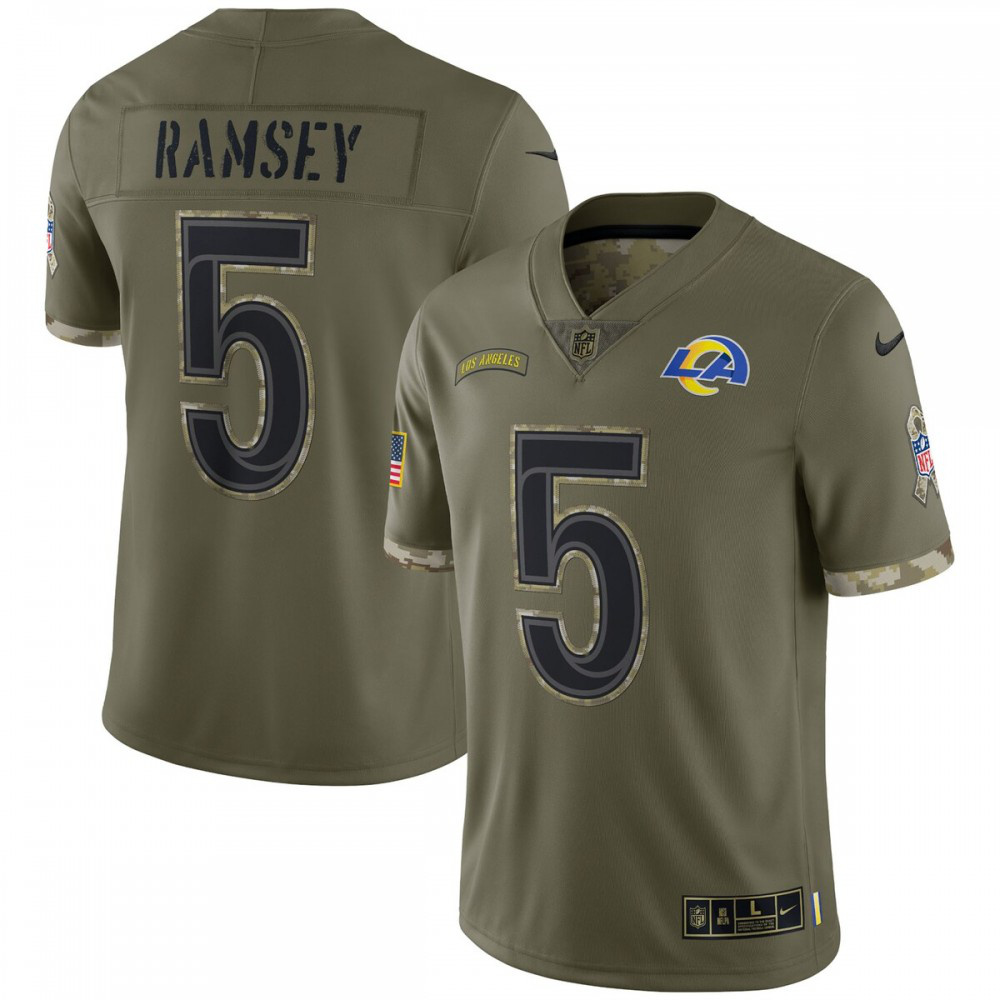 Jalen Ramsey Los Angeles Rams Nike 2022 Salute To Service Limited Jersey - Olive-League Wear Hub