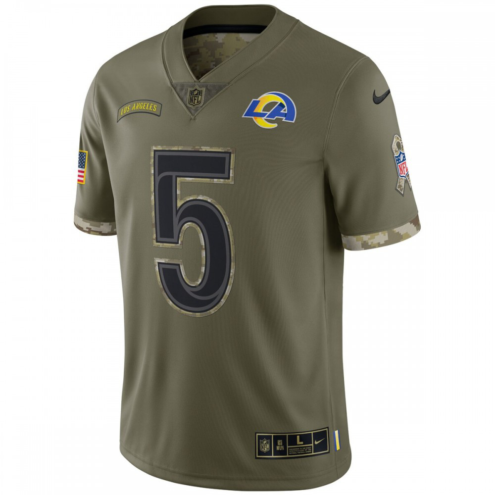 Jalen Ramsey Los Angeles Rams Nike 2022 Salute To Service Limited Jersey - Olive-League Wear Hub