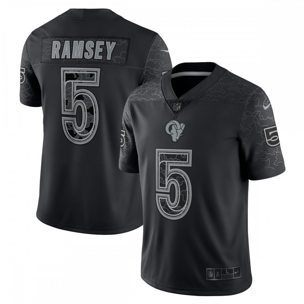 Jalen Ramsey Los Angeles Rams Nike RFLCTV Limited Jersey - Black-League Wear Hub