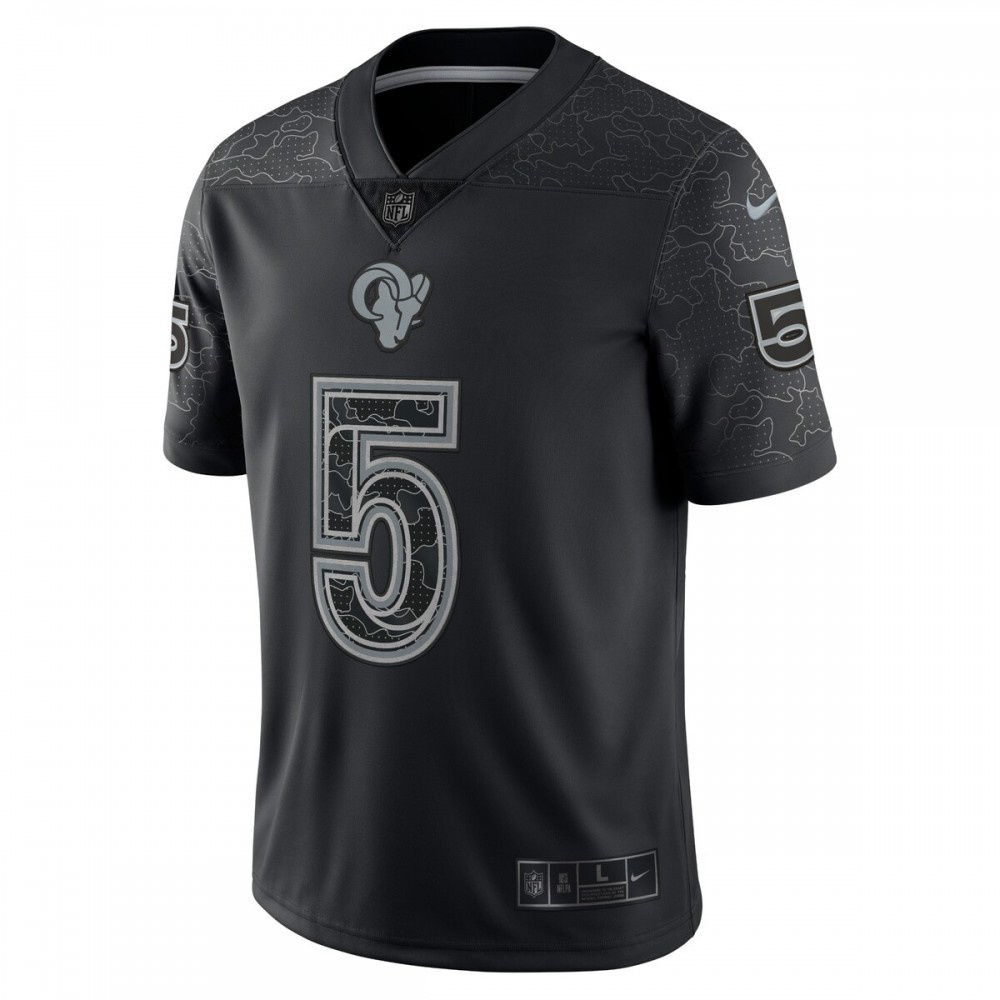 Jalen Ramsey Los Angeles Rams Nike RFLCTV Limited Jersey - Black-League Wear Hub