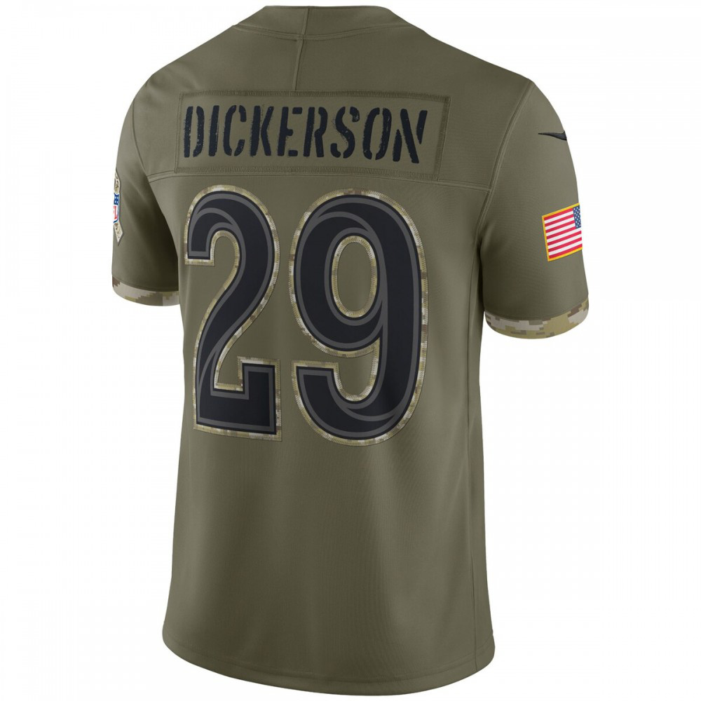 Eric Dickerson Los Angeles Rams 2022 Salute To Service Retired Player Limited Jersey - Olive-League Wear Hub