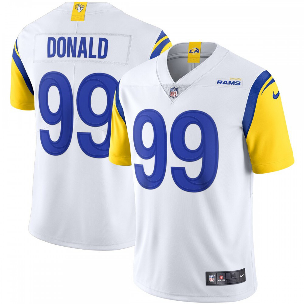 Aaron Donald Los Angeles Rams Nike Alternate Vapor Limited Jersey - White-League Wear Hub