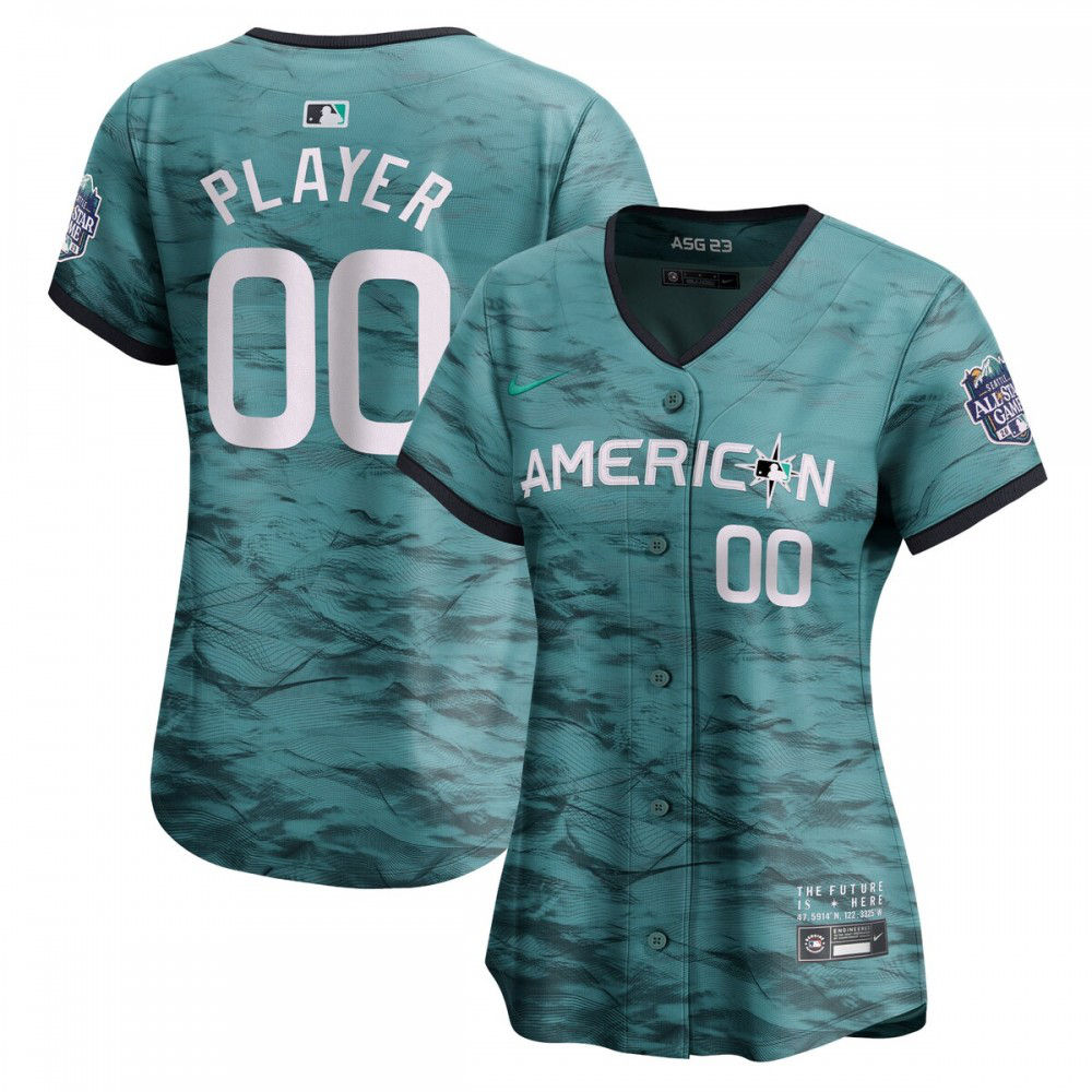 American League Nike Women's 2023 MLB All-Star Game Custom Pick-A-Player Limited Jersey - Teal-League Wear Hub