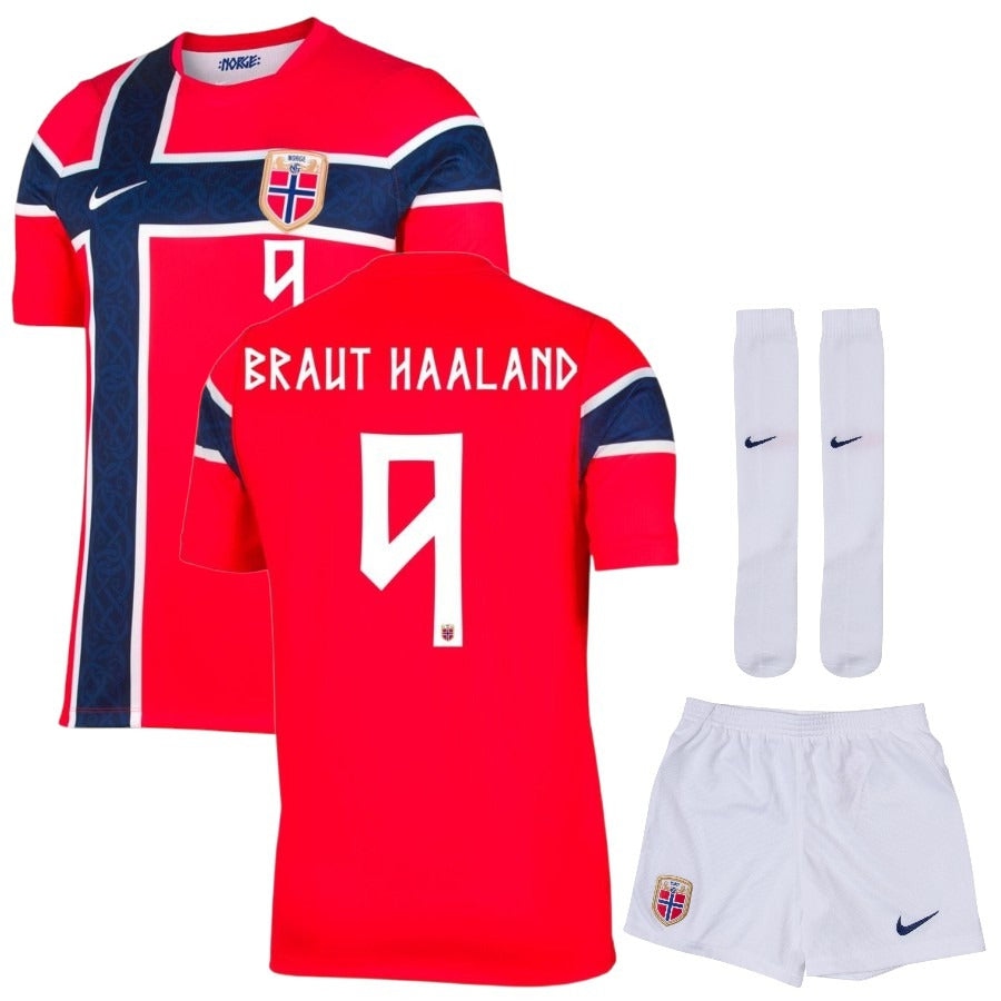 Maillot Norvege Braut Haaland Kit Kids Domicile 26/27-League Wear Hub