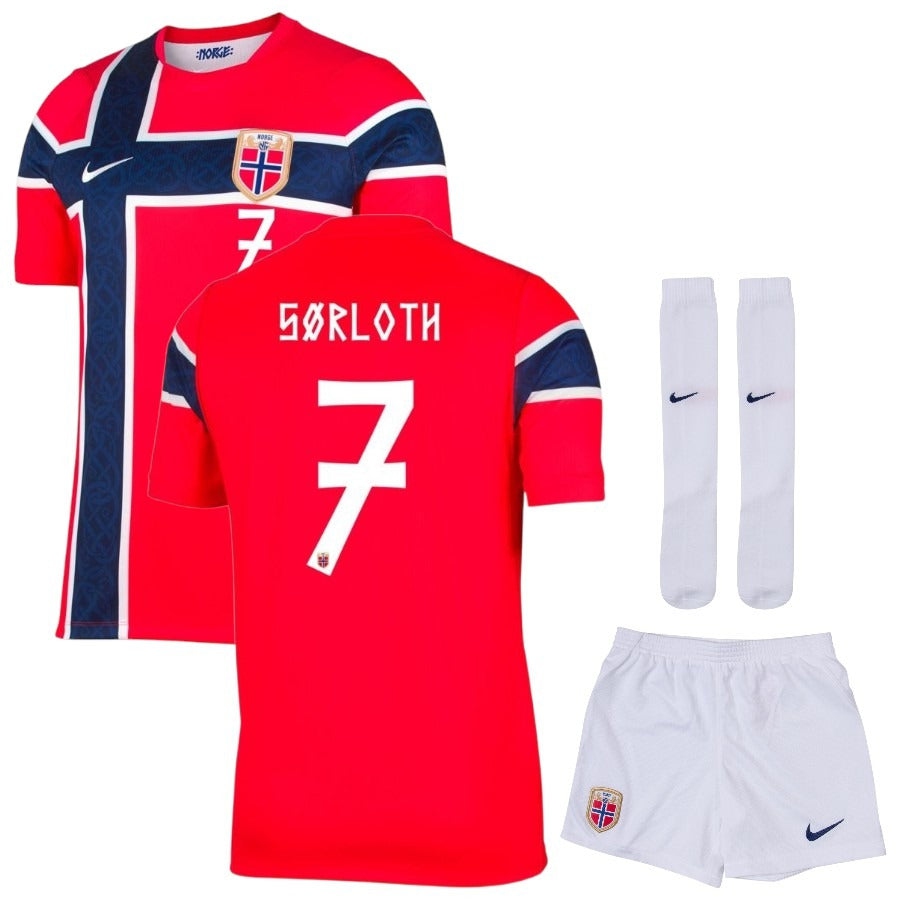 Maillot Norvege Sorloth Kit Kids Domicile 26/27-League Wear Hub