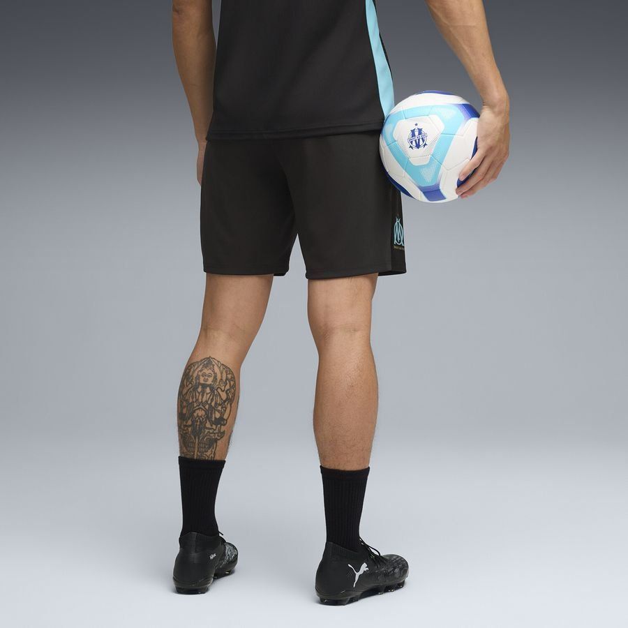 Marseille Training Shorts - Black/Team Aqua-League Wear Hub