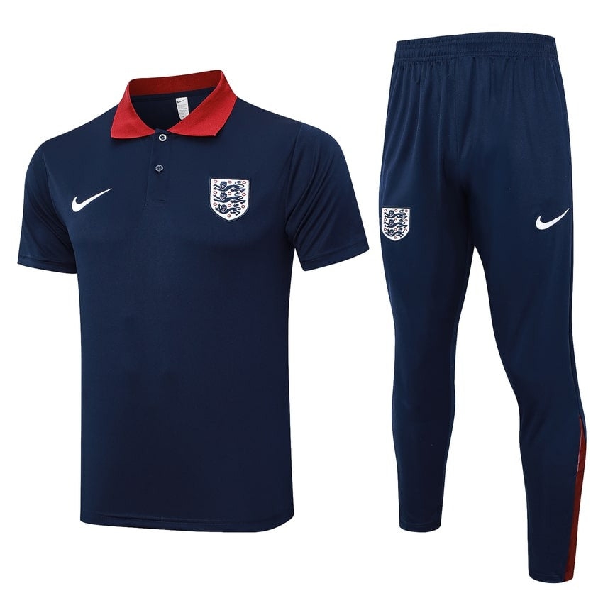 Men's England Polo Shirt 24/25 Dark Blue-League Wear Hub