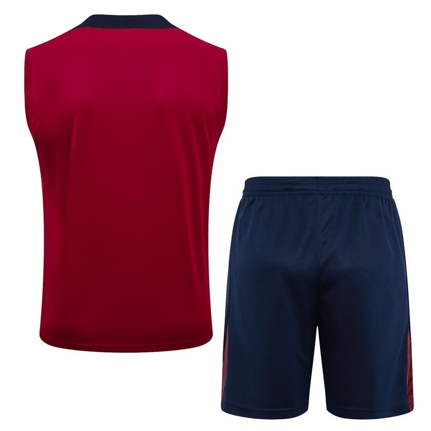 Men's England Sleeveless Top Shorts 24/25 Red-League Wear Hub