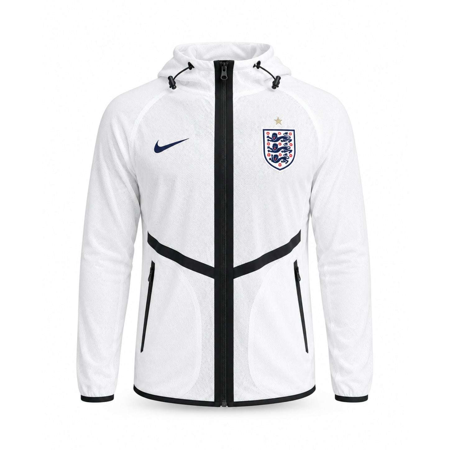 Men's England Windbreaker White Training Jacket 2026-League Wear Hub