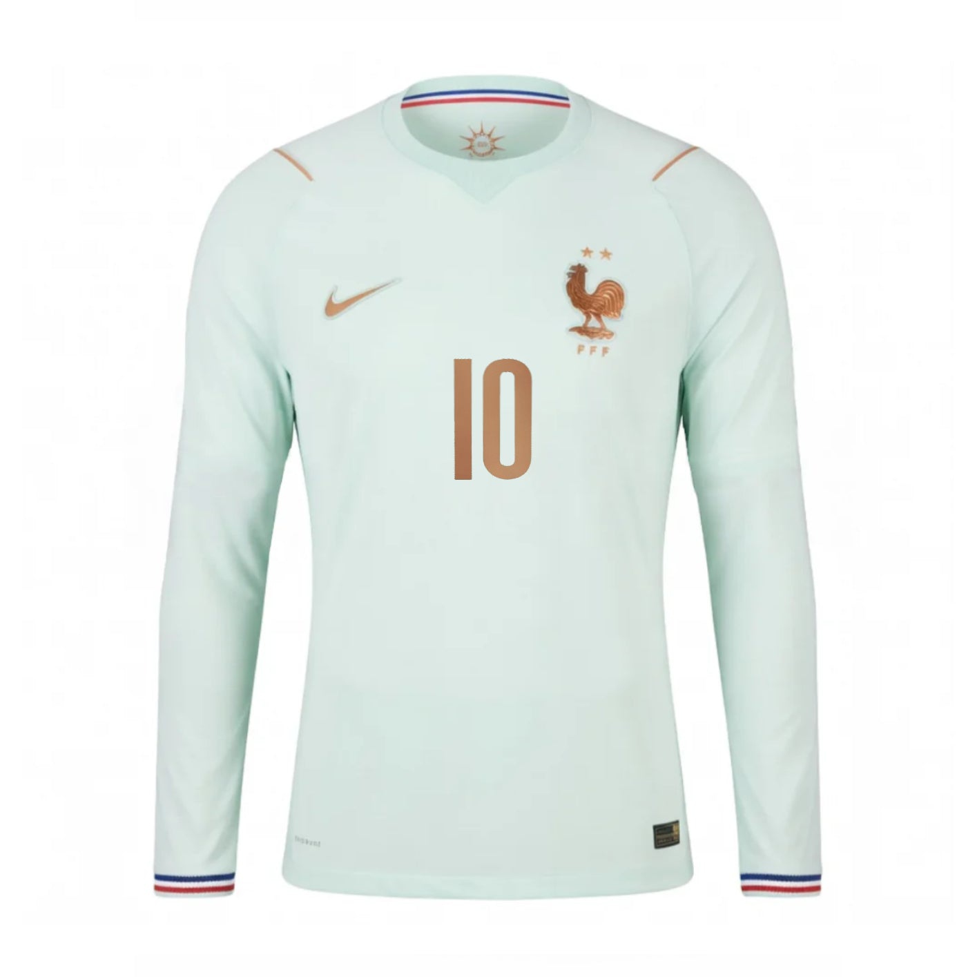 Men's France Mbappe Long Sleeve Away Green 2026 World Cup Jersey-League Wear Hub