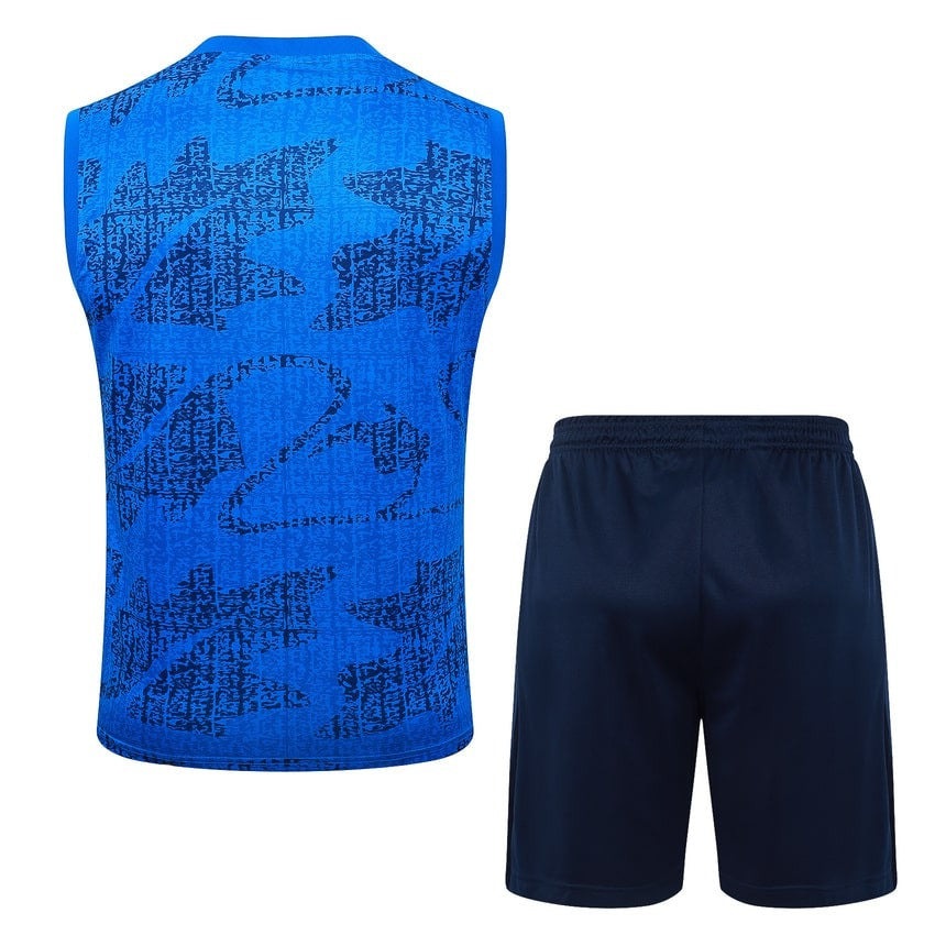 Men's France National Team Sleeveless Top and Shorts Set 25/26 Light Blue-League Wear Hub