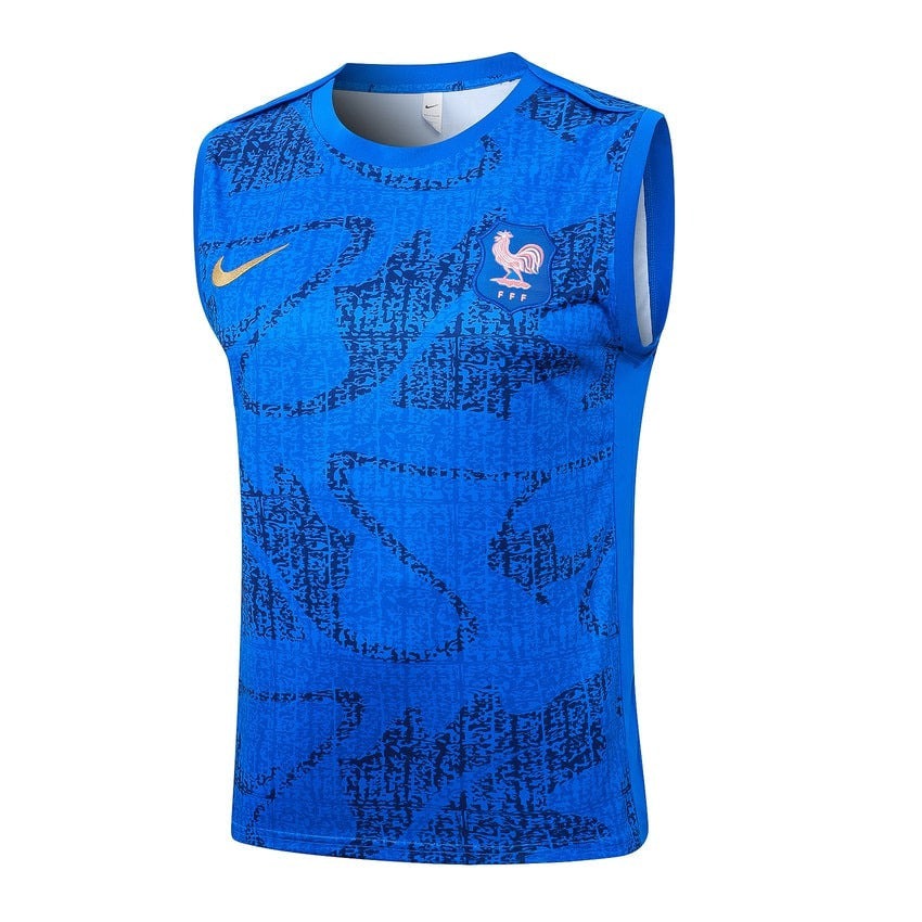 Men's France National Team Sleeveless Top and Shorts Set 25/26 Light Blue-League Wear Hub