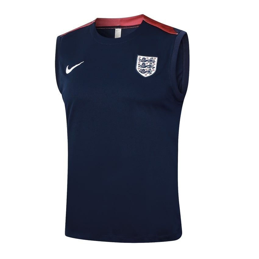 Men's Sleeveless Shirt Shorts England 24/25 Dark Blue-League Wear Hub