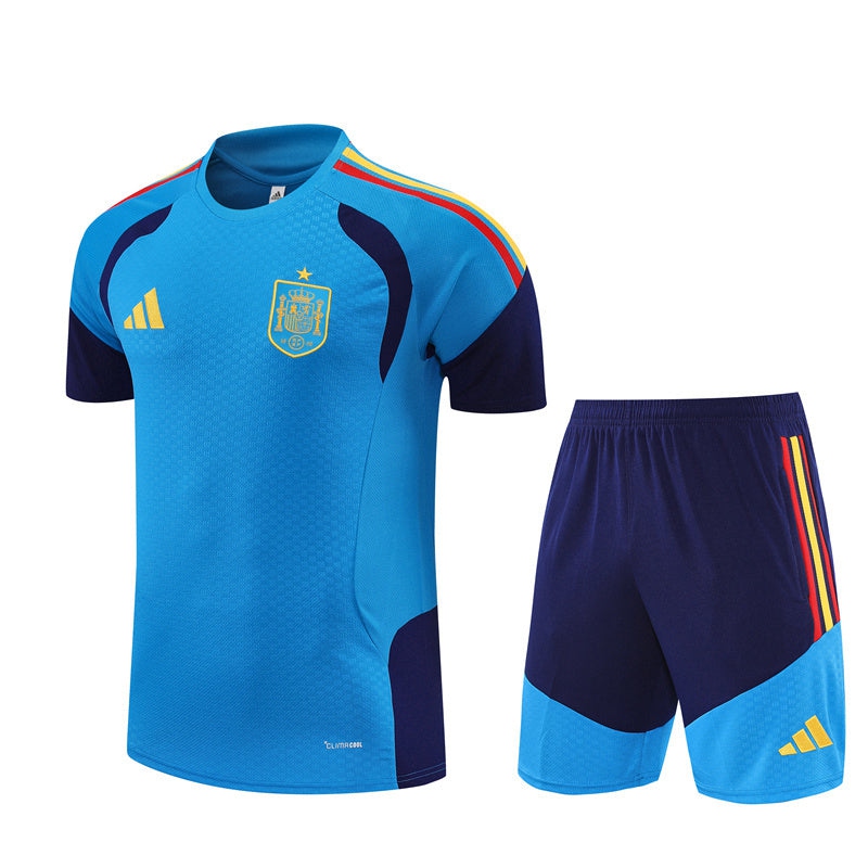 Men's/Kids' Spain Jersey Shorts Set 26/27 Blue-League Wear Hub