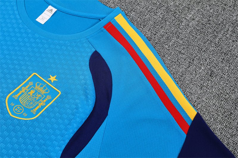 Men's/Kids' Spain Jersey Shorts Set 26/27 Blue-League Wear Hub