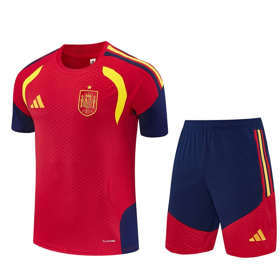 Men's/Kids' Spain Jersey Shorts Set 26/27 Red-League Wear Hub