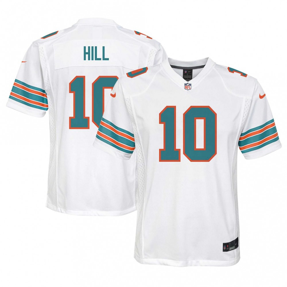 Tyreek Hill Miami Dolphins Nike Youth Game Jersey - White-League Wear Hub